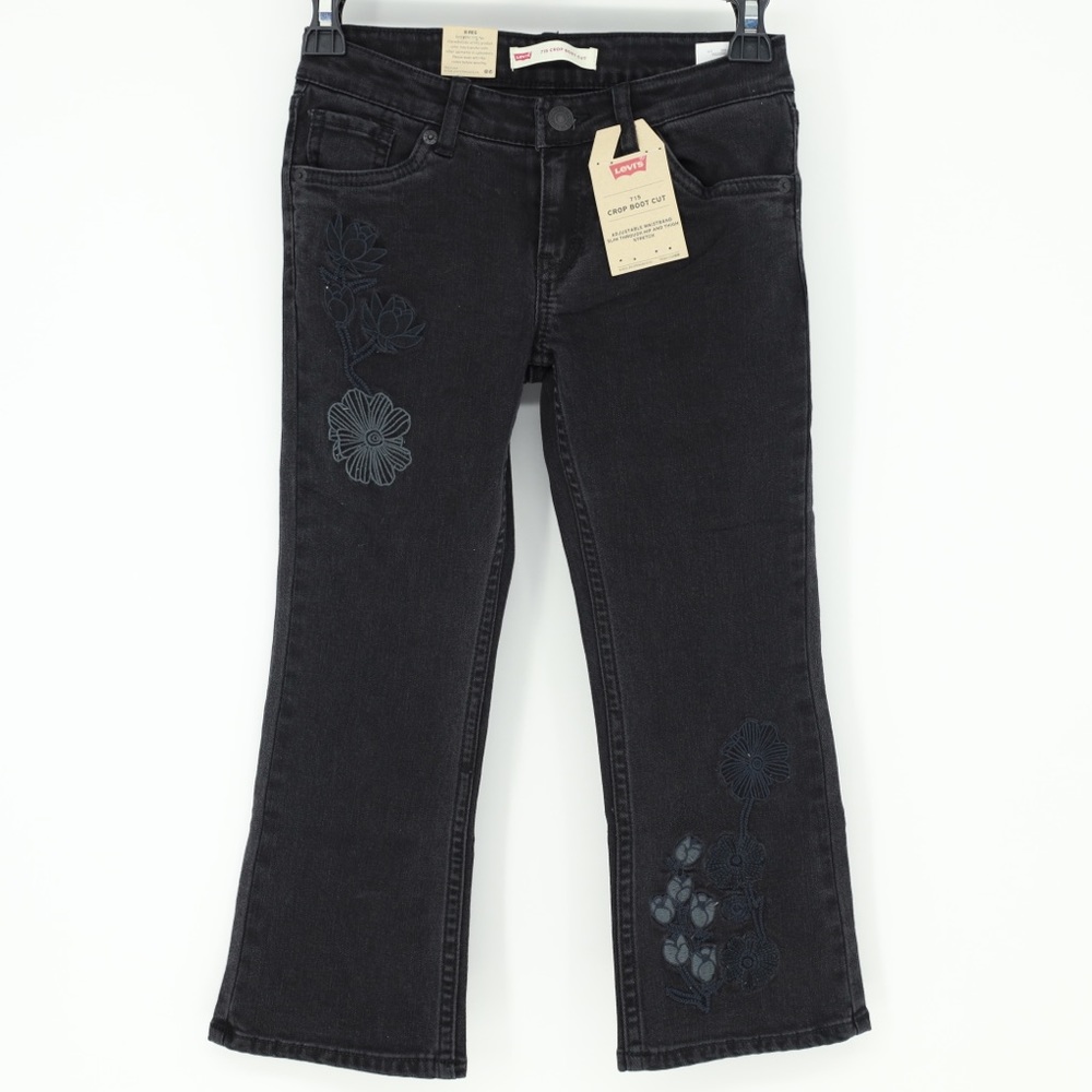 Levi‘s 715 Crop Boot Cut Embroidered Jeans
